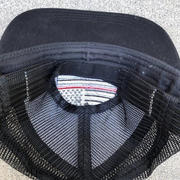 THE CALVERT COMPANY Local 112 Snapback Hat Trucker Cap Black USA Flag One Size​​ - Picture 4 of 6